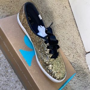 Keds, sparkly gold